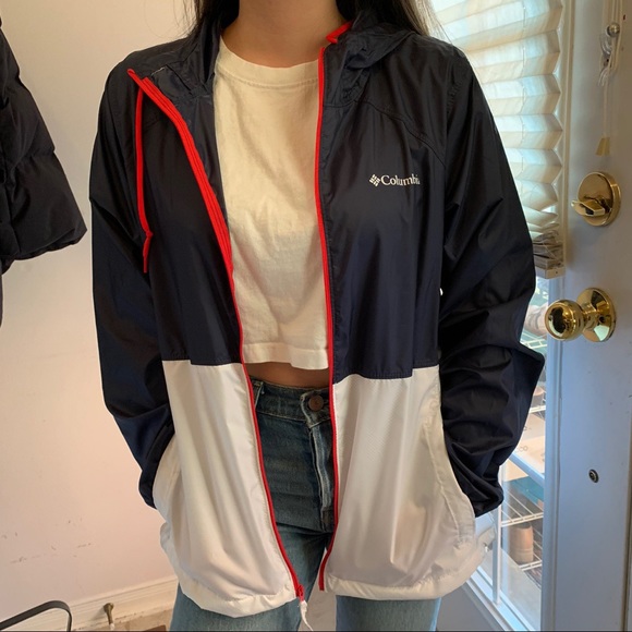 NWT Columbia Sportswear Navy & White Windbreaker - Picture 2 of 4